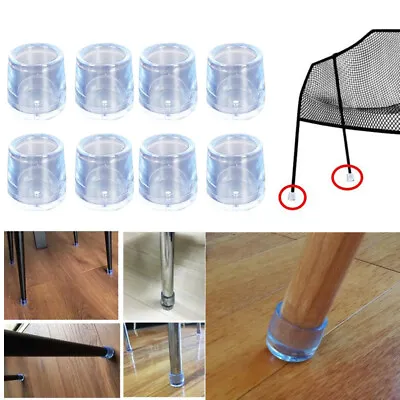 16pcs Silicone Chair Leg Caps Covers Furniture Table Feet Pads Floor Protectors • £6.59