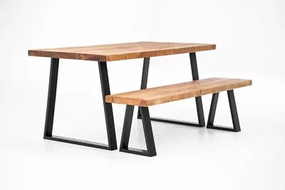 £39.99 • Buy 2x Industrial Steel Table Legs Stand Feet Trapezium Shape Frame Bench Table Legs