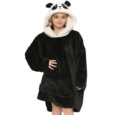 Mens & Ladies Oversized Hoodie Panda Snuggle Blanket Super Soft Fleece For Adult • £14.99