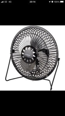 £5 • Buy 6 Inch Mini USB Desk Fan Personal Cooler Cooling Table All Metal Quite Portable