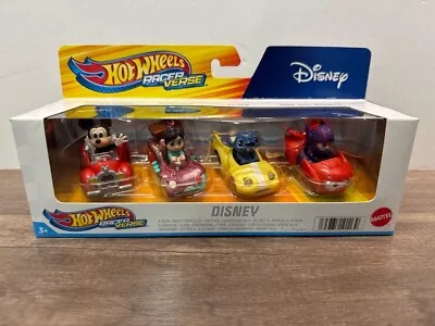 Hot Wheels Disney RacerVerse 4pk  - Mickey Vanellope  Stitch Hiro With Baymax • $17.99