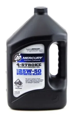Mercury New OEM 25W50 Synthetic Blend Racing Marine Engine Oil Gallon- 8M0078014 • $71.95