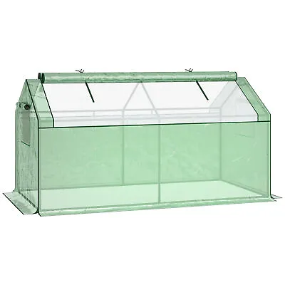 £28.99 • Buy Outsunny Portable Greenhouse Outdoor Growhouse With 4 Windows For Plants, Green