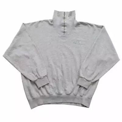 Vintage Champion Spell Out Quarter Zip Sweatshirt - L • $89.99