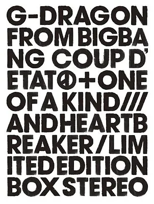 G-DRAGON COUP D'ETAT+ONE OF A KIND&HEARTBREAKER Limited Edition 2CD+DVD F/S NEW • $62.09