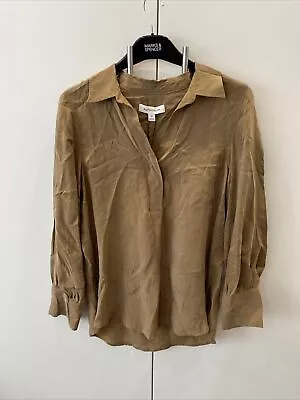 Ex M&S Autograph WOMENS Shirt  Spice SIZE 10 Long Sleeve .Cupro.  GREAT VALUE   • £9.50