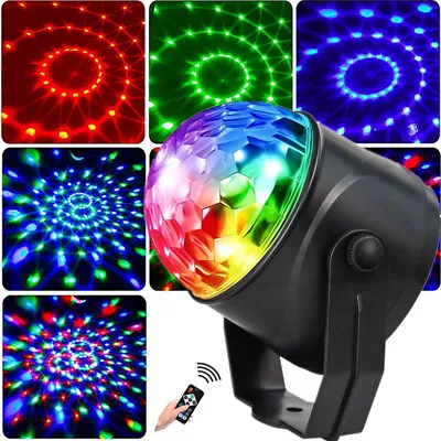 £10.99 • Buy LED Disco Light Ball RGB DJ Party Stage Lights Rotating Galaxy Projector Remote