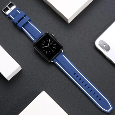 $15.99 • Buy Apple Watch Band Silicone IWatch Band Strap Series 7 6 5 4 3 2 38/40/41/42/44/45