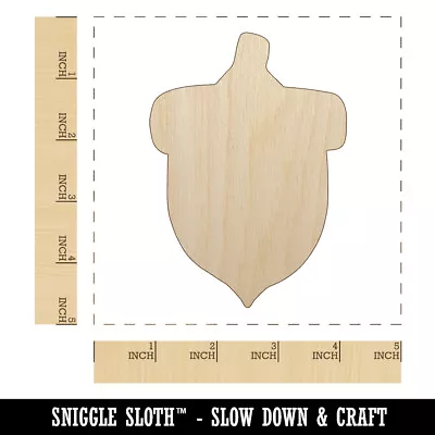 Acorn Solid Unfinished Wood Shape Piece Cutout For DIY Craft Projects • $4.99