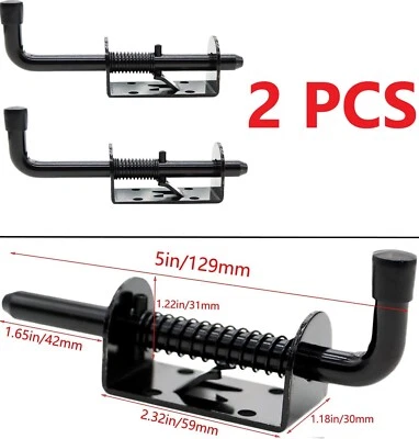 $17.85 • Buy Utility Trailer Gate Spring Loaded Pin Lock Assembly Ramp Door Locking Latch Set