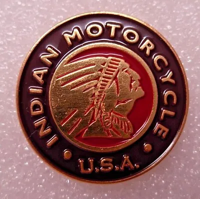 £2.25 • Buy Indian Motorcycle Pin Badge. Gold Writing. Lapel. Metal. Enamel. Motorbike 