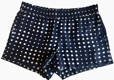 J. CREW Navy Blue Polka Dot Pull On Shorts Women’s Size 4 - EUC  - • $11