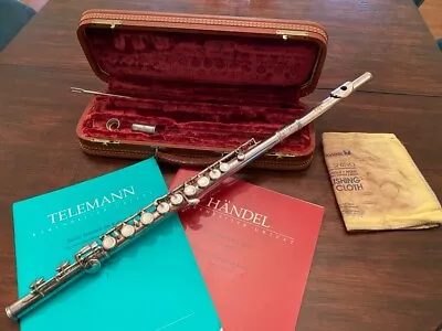 R. MALERNE Paris 376 Flute 1940's? - Silver Plated Maillechort • $285