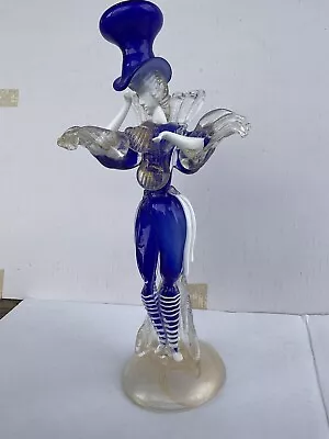 Vintage Murano Venetian Glass Figurine 11 1/2” • $90