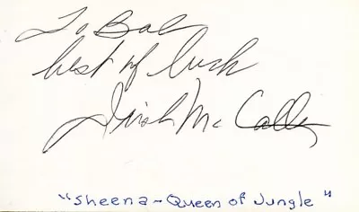$82.78 • Buy M-IRISH McCALLA Autographed Card  With COA  