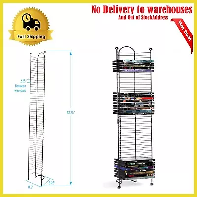 52 Dvd Bluray Games Films Tower Stand Organizer Rack Shelf Holder Storage Media • $24.99