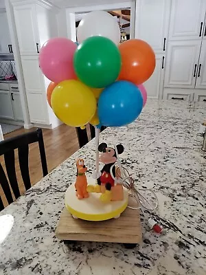 VINTAGE The Walt Disney Company Mickey Mouse Pluto Balloon Lamp/Nightlight • $105