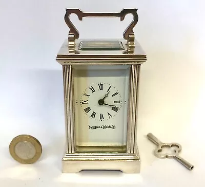 MINIATURE MAPPIN & WEBB LTD Silver Plated Carriage Clock • $1231.67