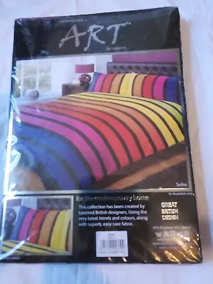 Art By Rapport Brand New Rainbow Stripe Pride Single Duvet Cover & Pillowcase • £8.99