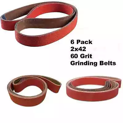 2 X 42 Inch 60 Grit EdgeCore Ceramic Grinding Sanding Belts 6 Pack • $39.99