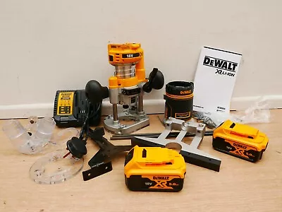 £399.89 • Buy DeWALT 18V XR DCW604 Multi Base Plunge Router Kit  2 X 5 Ah Li-ion + TSTAK
