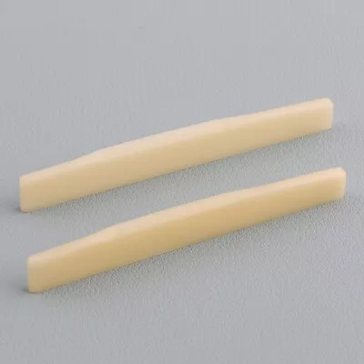 2pcs Unbleached Compensated Guitar Bone Saddle For 6 String Martin Folk Guitars • $3.25