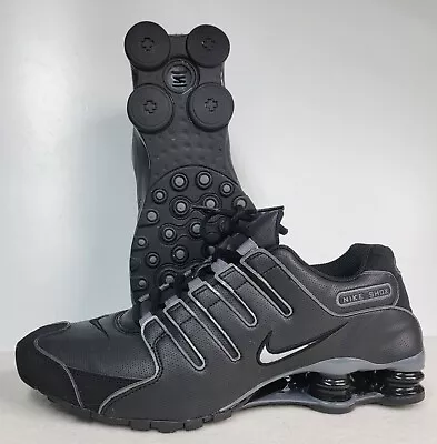 Mens 8.5 Nike Shox NZ Running Shoes Black Low Top Lace Up 366363-006 Sneakers 42 • $93.99