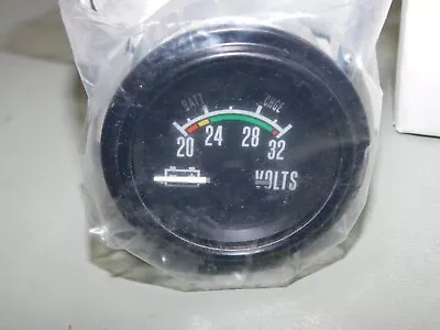 NEW 24V Voltmeter 2-1/16  Volt Gauge 20-32V Range W Mounting Bracket New Flyer • $29.95