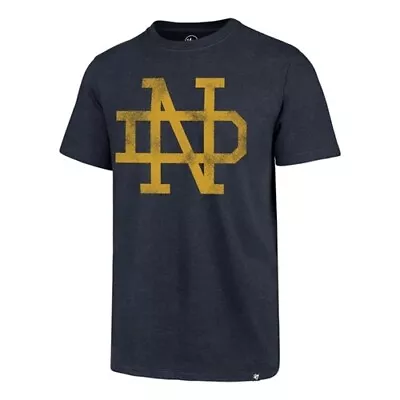 Notre Dame Fighting Irish Vintage NCAA Navy Throwback Men's Club T Shirt Size M • $14.95