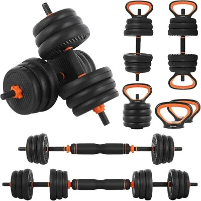 Adjustable Dumbbell Free Weights Barbell Dumbbells Set 55 LBS Home Gym Fitness • $79.99