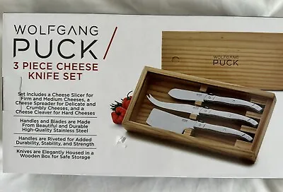 NEW Wolfgang Puck 3 Piece Cheese Knife Set NIB Model SWP2CS23 • $14.99