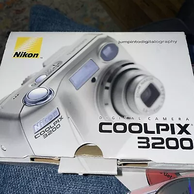 Vintage Nikon COOLPIX 3200 3.2MP Digital Camera In Original Box With Instr • $35