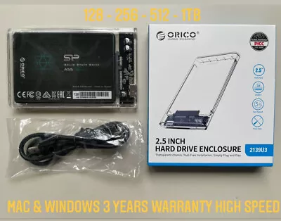 $145 • Buy External SSD 2.5  Silicone Power + Orico Enclosure Brand New 3 Years Warranty