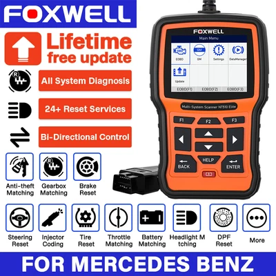$141.99 • Buy All System Scanner Bidirectional Car OBD2 Code Reader ABS TPMS For Mercedes Benz