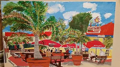  St Marten Beach Cafe  Painting Study • $199