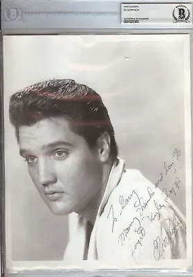 Elvis Presley Signed Autographed 8X10 Photo Vintage The King BAS Encapsulated • $9999.99