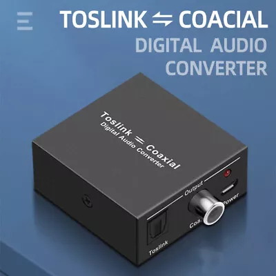 Coax Coaxial To Optical 2-Way Toslink SPDIF Digital Audio Converter Adapter  • $11.99