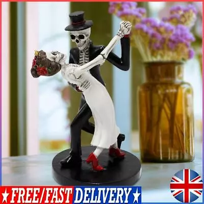 Halloween Dancing Mexican Skeleton Couple Figure Decorative For Home Bar Decors  • £10.10