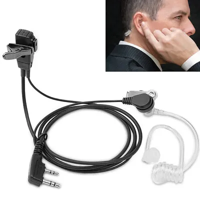 UK Stock SIA Security Earpiece Headset Mic For Kenwood Baofeng Radio 2 Pin • £4.97