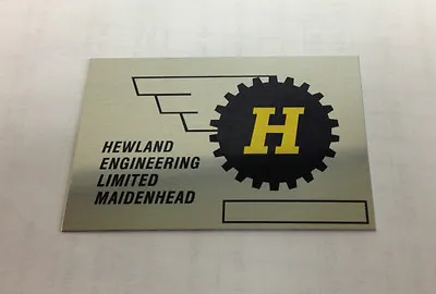 $17.95 • Buy Hewland Transaxle Gearbox Nameplate Id Tag Mk8 Mk9 Nos