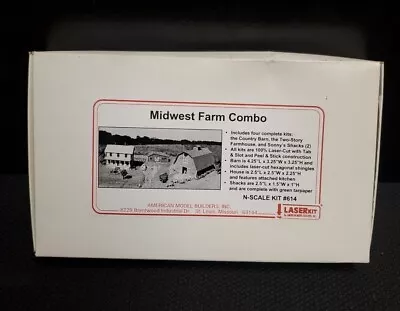 N Scale American Model Builders Laser Kit #614 Midwest Farm Combo • $50