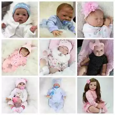 16 -22'' Reborn Baby Dolls Handmade Realistic Newborn Vinyl Silicone Doll Xmas • £29.89