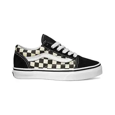 Vans Kids Old Skool (Primary Check) Black/White • $55