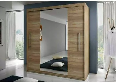 New Sliding Door Wardrobe!! 120/150/204/233 Choice Of Colours!! Led Lights!! • £319.99