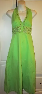 Women Victoria's Secret Moda International Mexican Inspired Green Halter Dress 2 • $8.99