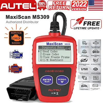 Autel MaxiScan MS309 OBD2 Check Engine Auto Diagnostic Tool Code Reader Scanner • $19.59