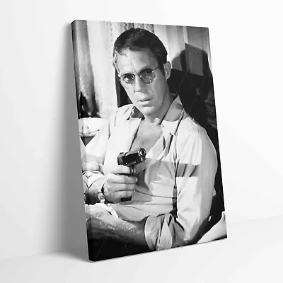 Steve McQueen Stretched Canvas Or Unframed Poster Wall Art More Sizes • £12.99