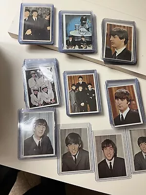 1964 TOPPS BEATLES COLOR SERIES NEAR COMPLETE 59/64 CARD SET VG+++ To EX+-! • $119.90