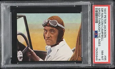 1937 Peter Jackson Speed Through The Ages Sir Malcolm Campbell #95 PSA 8 Racing • $150