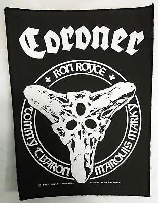 CORONER Back Patch -  No More Color - VINTAGE But New! - Thrash Metal - 1990 • $180